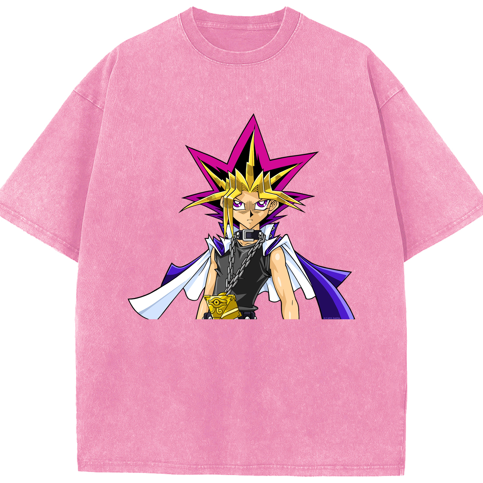 （画像用） 遊☆戯☆王 Yu-Gi-Oh! 綿100% ヴィンテージ風 半袖Tシャツ（フロントプリント）